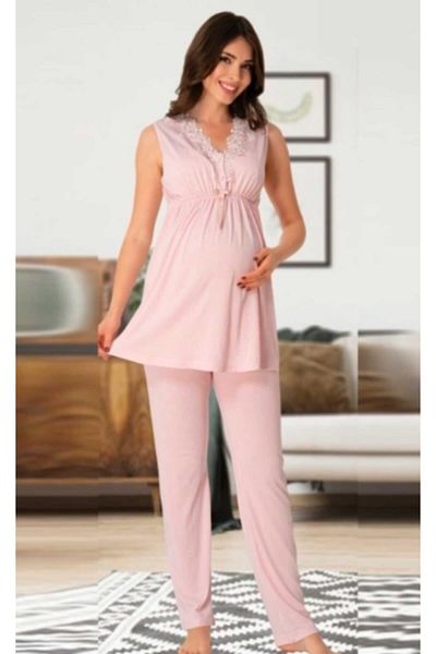 Lohussa Effort Pink Lace Collar Maternity Pregnant Set of 4