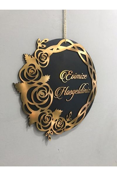 Natural Tasarım Στολίδι πόρτας καλωσορίσματος - Μαύρος χρυσός