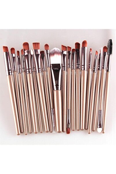 KOSECo مجموعة فرش مكياج Alısverisrüzgarii مكونة من 20 قطعة منتج عالي الجودة (بني)