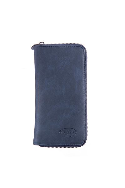 Kenpool Zippered Credit Card Holder Wallet Opening 6 Compartments Nubuck Laci (knp-13l) Model