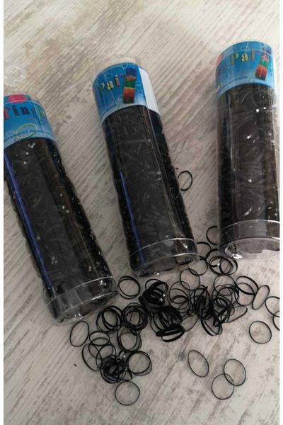 PINARBK Λαστιχένια πόρπη Μαύρη 3 σωλήνες