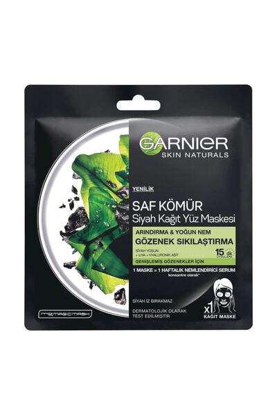 Garnier Siyah Yosunlu Gözenek Sıkılaştırıcı Kağıt Yüz Maskesi 3600542097178 C6