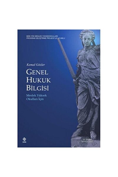 Genel Markalar Genel Hukuk Bilgisi (meslek Yüksek Okulları Için)