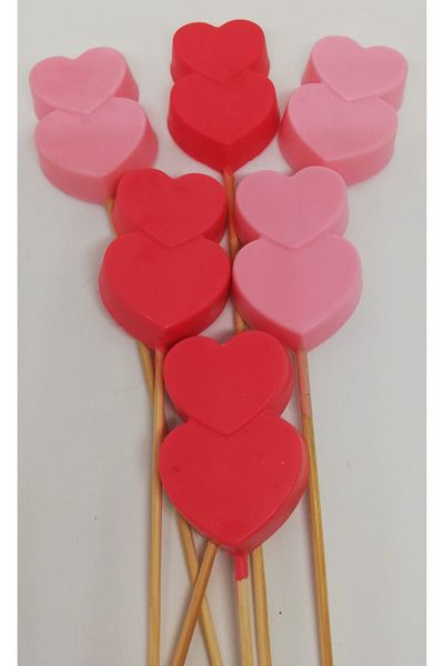 Dolce Scented 6 Pieces Pink-5Cm Heart Wrapped Soap