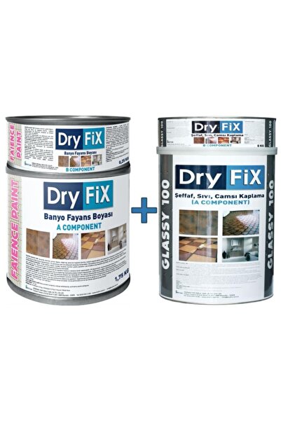 Dryfix Glassy100 Sıvı Cam 2 Kg+faience Paint Fayans Boyası 2 Lt