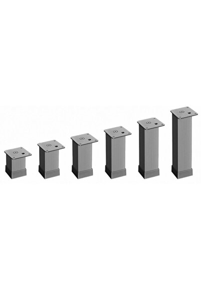 EROĞLU Foot 10 Cm Inox Striped Aluminum 40x40 Mm Metal Square