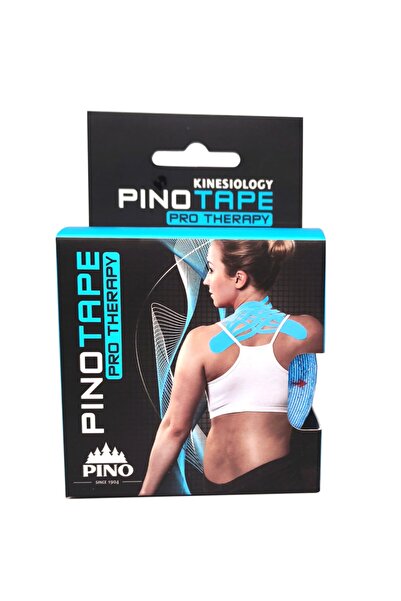 PinoTape Pino Tape Therapy Cotton Kinesiology Ağrı Bandı-yüz Yogası-5cmx5m-mavi