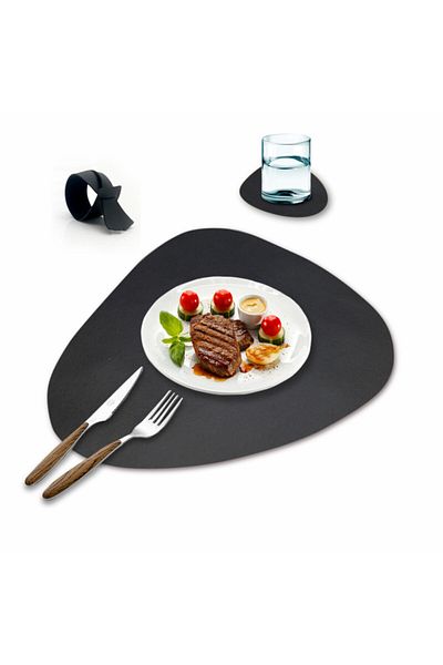Lora Davet American Service Faux Leather 6 Ατόμων 18 Τεμάχια μαύρο 53872
