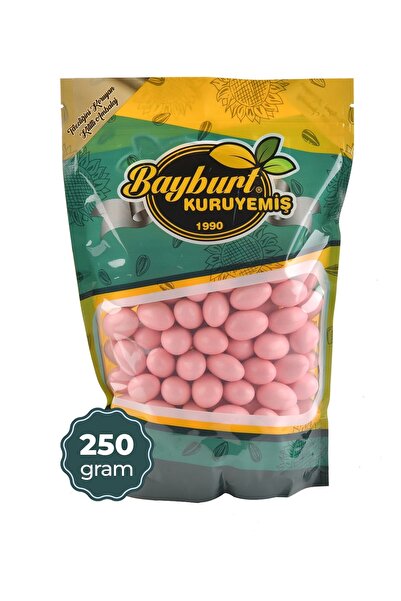 Bayburt Kuruyemiş Pembe Çikolatalı Badem Draje 250 Gr
