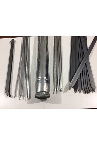 mobilreyon - Mangal Seti (60 Cm)-10 Adet Adana Kebap Şişi -10 Adet Ciğer-10 A...