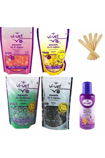 Vi-vet Boncuk Ağda Çeşitleri 4x250ml Set