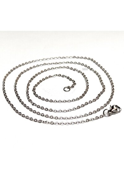 Market66 Kısa Ince 50 Cm 1 Mm Kolye Zincir Asla Paslanmaz Çelik Ince Metal Gü...