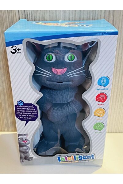 TOM CAT Tom Kedi Konuşan Ses Kaydeden Oyuncak S 20 Cm Gri