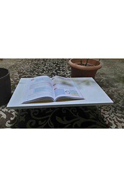 ULUSOY TEKSTİL Kahvaltı Masası Koltuk Kanepe Yatak Sehpası Laptop Sehpa Çalışma Masası Beyaz