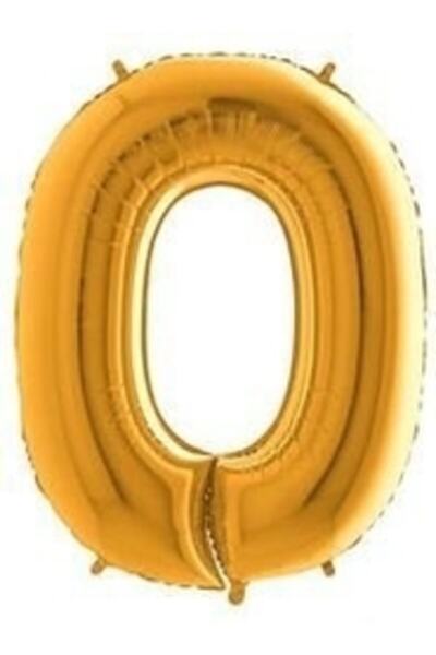 BöğürtlenPartiEvi 0 Numerals Gold Foil Balloon (40Inch) 100cm