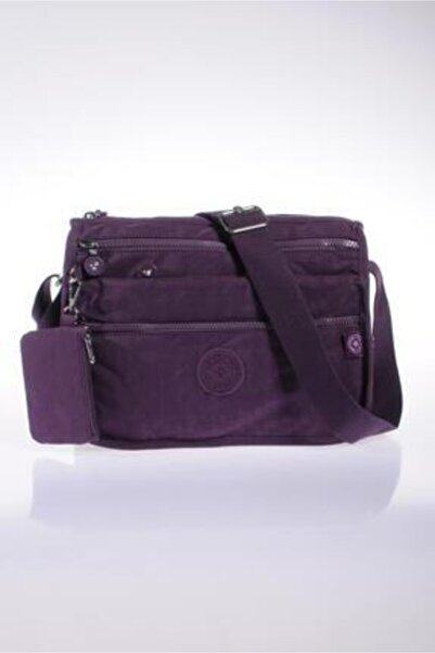SMART BAGS Kadın Mor Krinkıl Kumaş Çapraz Çanta 1128