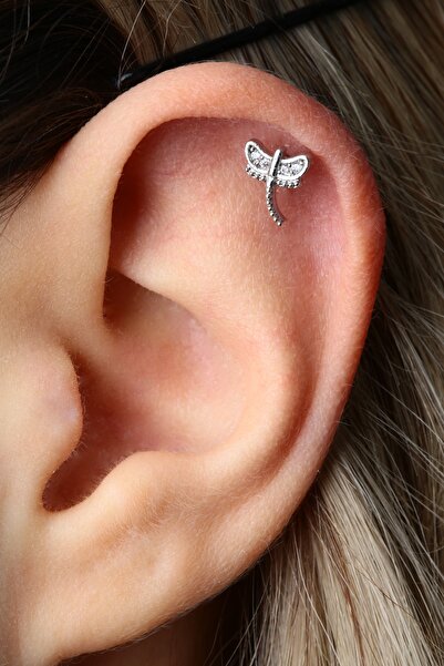 Vilma Aksesuar Cerrahi Çelik Yusufçuk Piercing Helix , Tragus , Kıkırdak (8 M...