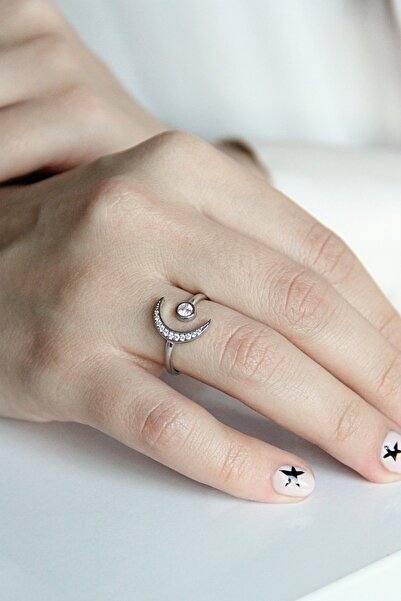 Argentum Concept 925 Ayar Gümüş Hilal Yüzük - Y020001