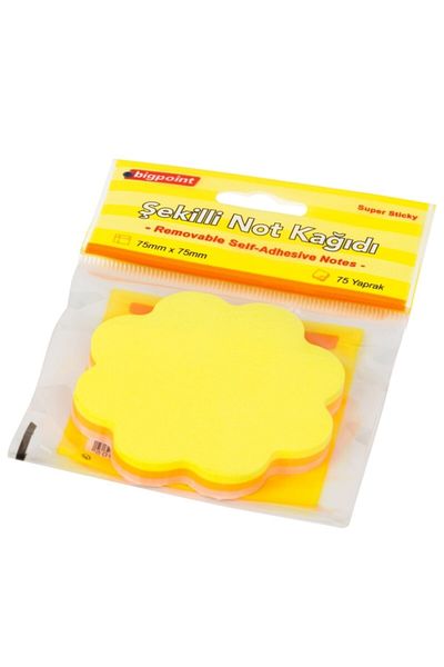Bigpoint Shaped Note Paper Flower 75 Sheets 12 Pack