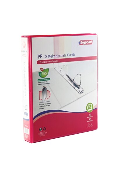 Bigpoint Φάκελος με μηχανισμό 2D 5 εκ. Ανοιχτό κόκκινο