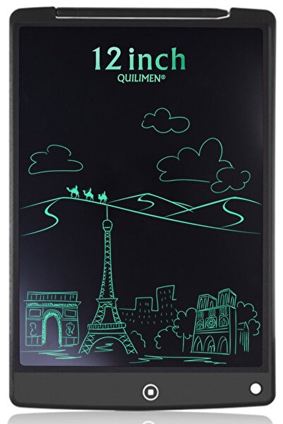 Shuzi 12 Inc Büyük Boy Dijital Lcd Ekran Kalemli Çocuk Yazı Çizim Writing Grafik Not Yazma Eğitim Tableti