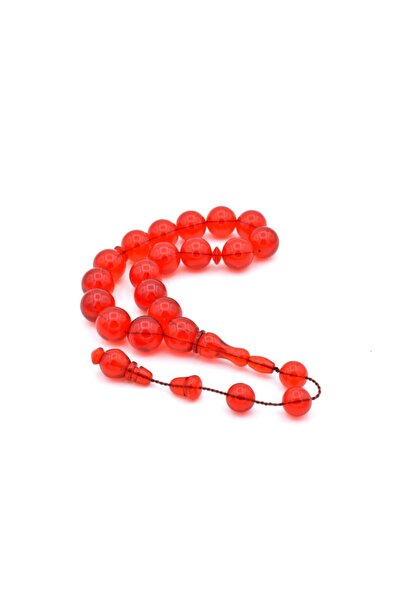 Murty99 Master Work Globe Cut Red Powder Press Amber Mascot Prayer Beads Larg...
