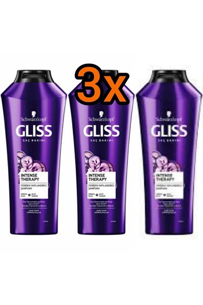 Gliss 500ml "Intense Therapy" Restructuring Shampoo - 3 Pieces