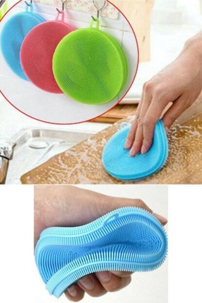 Greathings Perie de spălat vase din silicon (2 bucăți)