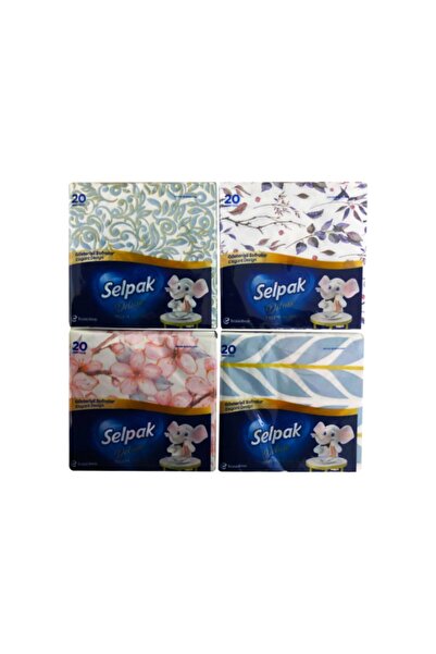 Selpak Deluxe Elegant Design Desenli Peçete 29,5 X 30 Cm 20'lik 20 Paket