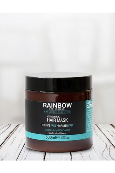 Rainbow 500 ml Strengthening Hair Care Mask - Biotin and Macadamia