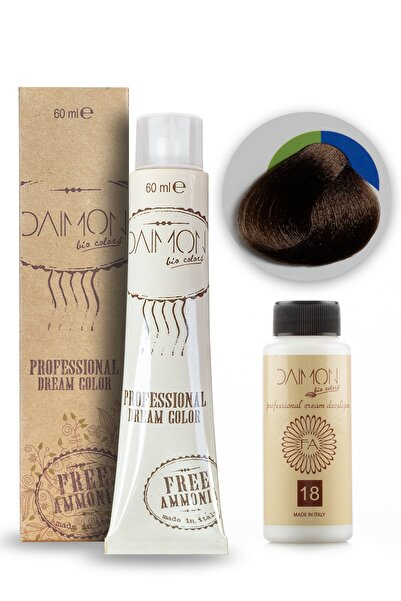DAIMON Amonyaksız ( Fa ) 6/3 Koyu Kumral Dore Saç Boyası + 60 Ml Amonyaksız O...