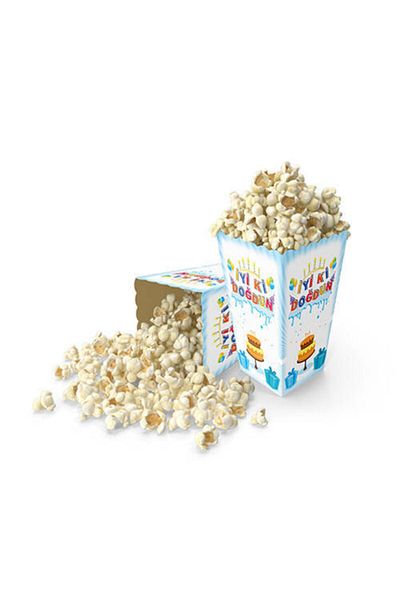 Particim Corn Box Happy Birthday Written Colorful Blue Pack of 8