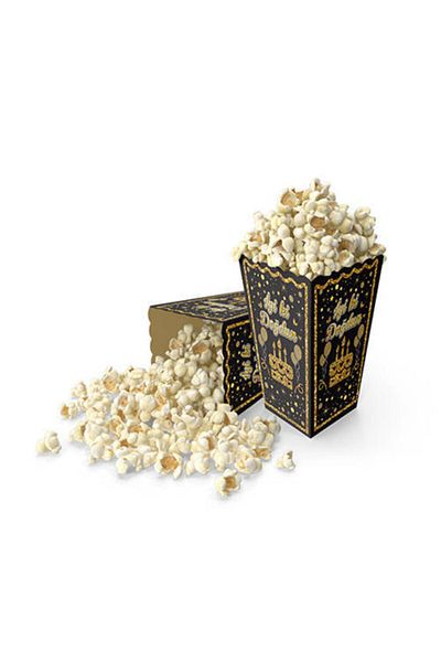 Particim Corn Box Happy Birthday Written Gold Color Pack of 8