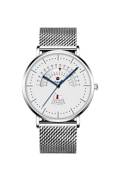 Vegans 6207 Daily Calendar Wicker Men's Wristwatch