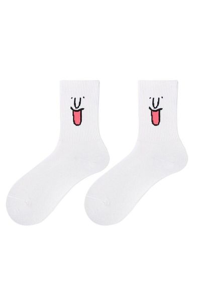 BGK Unisex πολύχρωμες κάλτσες τένις με σχέδια προσώπου