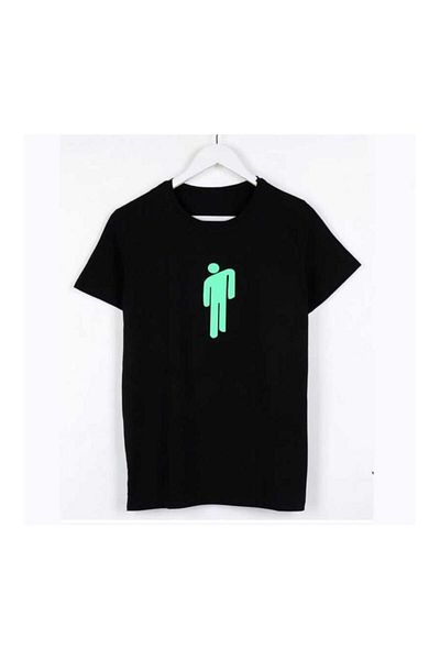 Köstebek Μπλουζάκι Unisex Μαύρο σε Πράσινη στάμπα με λογότυπο Billie Eilish
