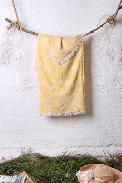 Baveno 100% бавовна 90x180 Пляжний рушник Пештемаль Етнічний візерунок Жакард...