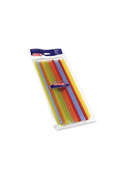 TO-Fİ-TA toptanfiyattarifesi Pack of 25 Colorful Straws - Frozen