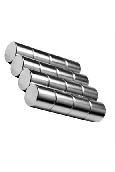 Dünya Magnet Silindir Süper Güçlü Neodyum Mıknatıs 5 Adet 10 mm x 10 mm