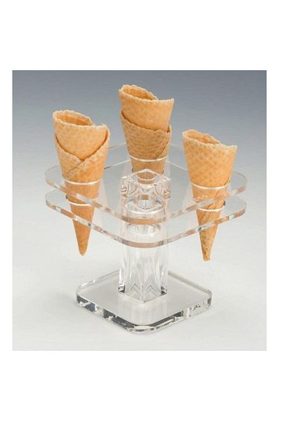 Zicco Ice Cream Serving Stand, Acrylic, 13x13 Cm