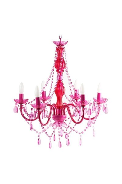 Bun Design Büyük Fuşya Taşlı Avize