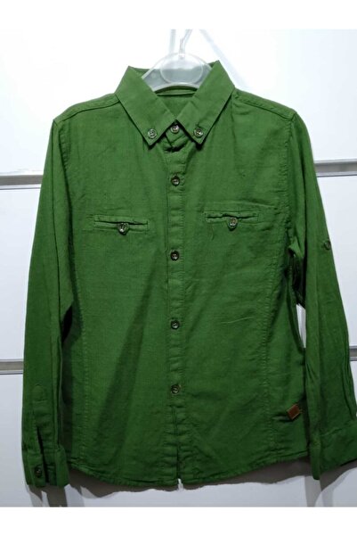 Jack Lions Ленена риза с прегънати ръкави в цвят Haki Green