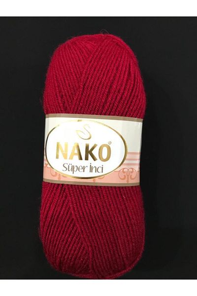NAKO Πλεκτό νήμα χειρός Super Pearl-3630 Cherry Rot
