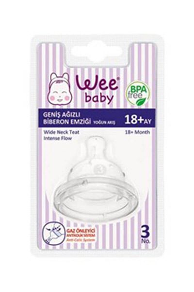 Wee Baby Wide Mouth Bottle Nipple 18+ Months X 4 Pieces