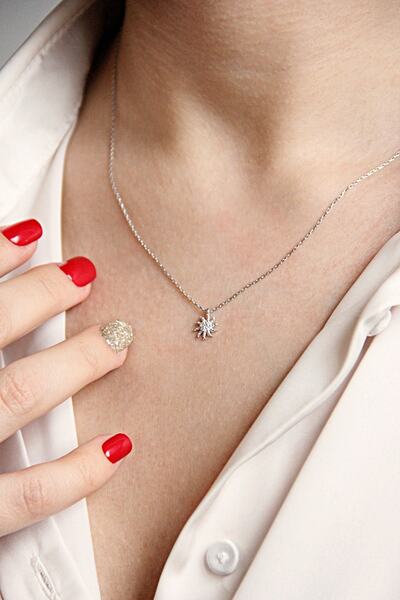 Argentum Concept 925 Ayar Gümüş Minimal Güneş Kolye - N164501