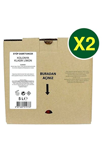 Eyüp Sabri Tuncer Klasik Limon Kolonyası 5 Lt - Bag In Box * 2 Adet