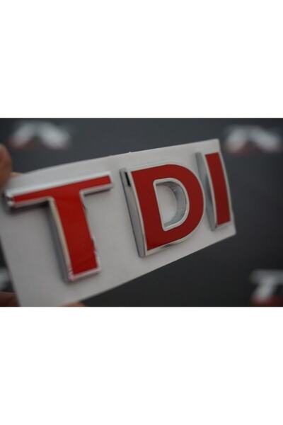 Volkswagen حقيبة Tdi معدنية كروم 3M حروف ثلاثية الأبعاد شعار Arma 1 أحمر