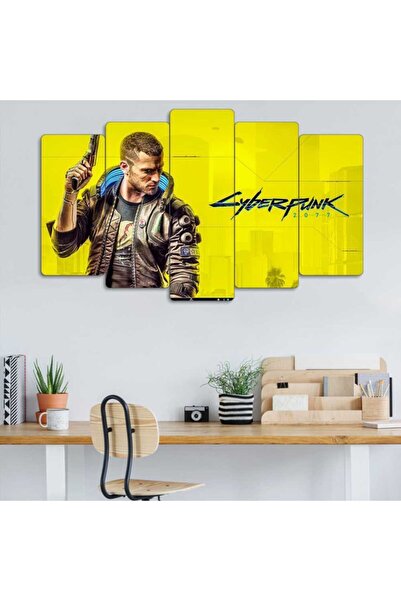 EVLOYA Cyberpunk 2077 5 Parçalı Tablo