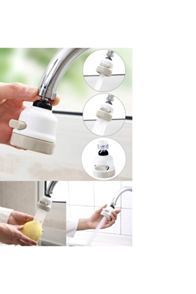AKCAKESE Hareketli Mutfak Batarya Ucu 360 Derece Dönebilen Su Tasarrufu 3 Fon...