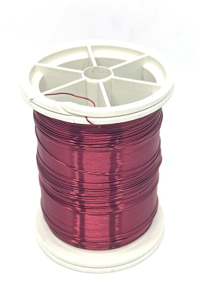 Tahtakaledeyim سلك نحاس وردى سلك لون أحمر كلاريت 0,30 مم 48 متر